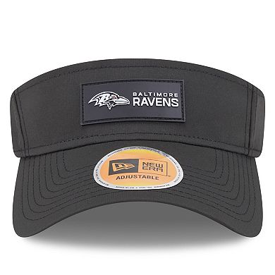 Men's New Era Black Baltimore Ravens 2025 Sideline Visor