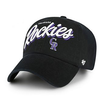 Women's '47 Black Colorado Rockies Ariana Clean Up Adjustable Hat