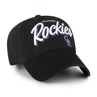 Women's '47 Black Colorado Rockies Ariana Clean Up Adjustable Hat