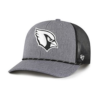 Men's '47 Heather Charcoal Arizona Cardinals Carbon Rope Trucker Adjustable Hat