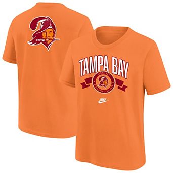 Youth Nike Orange Tampa Bay Buccaneers Rewind Front & Back Essential T-Shirt