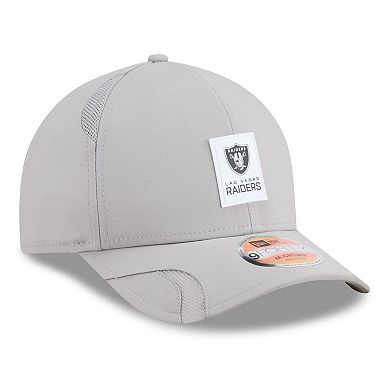 Men's New Era Gray Las Vegas Raiders 2025 Sideline M-Crown 9FORTY Adjustable Hat
