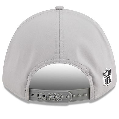 Men's New Era Gray Las Vegas Raiders 2025 Sideline M-Crown 9FORTY Adjustable Hat