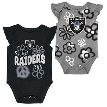 Girls Newborn & Infant Outerstuff Las Vegas Raiders The Sunshine Two-Piece Bodysuit Set