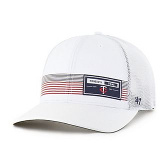 Men's '47 White Minnesota Twins Rangefinder brrr Trucker Adjustable Hat