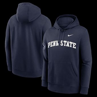 Men's Nike Navy Penn State Nittany Lions 2025 Sideline Club Fleece Pullover Hoodie