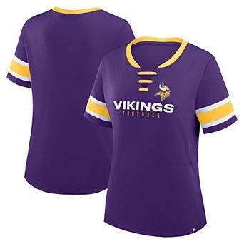 Women's Fanatics Purple Minnesota Vikings Redzone Draw Play Athena Lace-Up T-Shirt