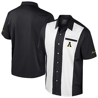 Men's Colosseum Black Appalachian State Mountaineers Strike Bowling Button-Up Shirt