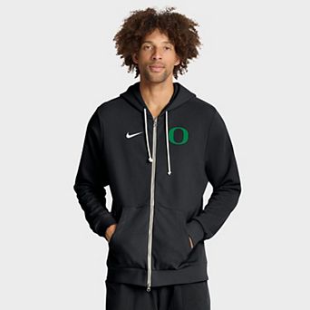 Men's Nike Black Oregon Ducks 2025 Sideline Standard Issue Dri-FIT Full-Zip Hoodie