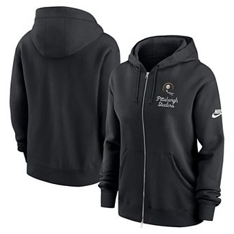 Women's Nike Black Pittsburgh Steelers Phoenix Rewind Full-Zip Hoodie