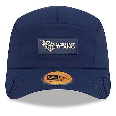 Men's New Era Navy Tennessee Titans 2025 Sideline Runner Adjustable Hat