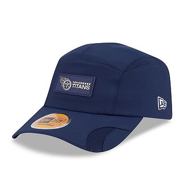Men's New Era Navy Tennessee Titans 2025 Sideline Runner Adjustable Hat