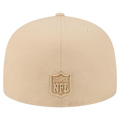 Men's New Era Light Beige Minnesota Vikings Color Pack A-Frame 59FIFTY Fitted Hat