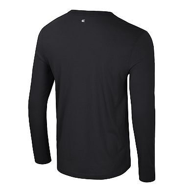 Men's Colosseum Black Iowa Hawkeyes Color Pop Active Blend Long Sleeve T-Shirt