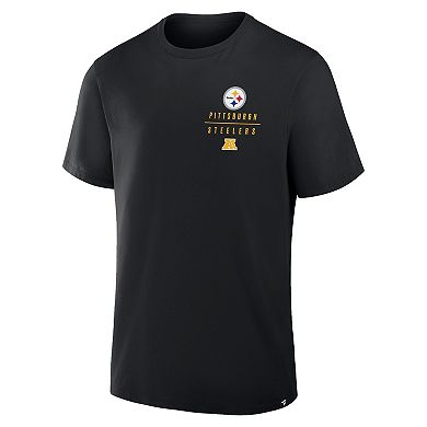 Men's Fanatics Black Pittsburgh Steelers Passing Pocket Legacy T-Shirt