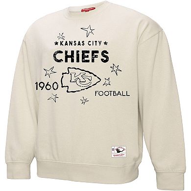 Women's Fanatics Cream Kansas City Chiefs Plus Size Shooting Star Pullover Sweatshirt