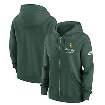 Women's Nike Green Green Bay Packers Phoenix Rewind Full-Zip Hoodie
