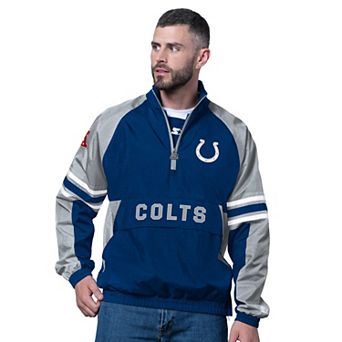Men's Starter Royal Indianapolis Colts Prospect Half-Zip Pullover