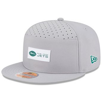 Men's New Era Gray New York Jets 2025 Sideline Split Panel 9FIFTY Snapback Hat