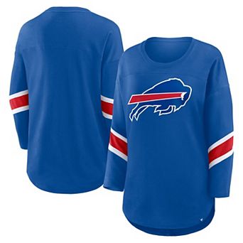 Women's Fanatics Royal Buffalo Bills Redzone Clear Dimple Long Sleeve 3/4-Sleeve T-Shirt