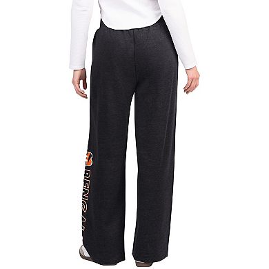 Women's G-III 4Her by Carl Banks Black Cincinnati Bengals Field Wide Leg Sweatpants