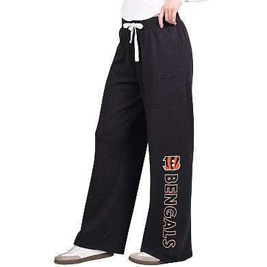 Women's G-III 4Her by Carl Banks Black Cincinnati Bengals Field Wide Leg Sweatpants
