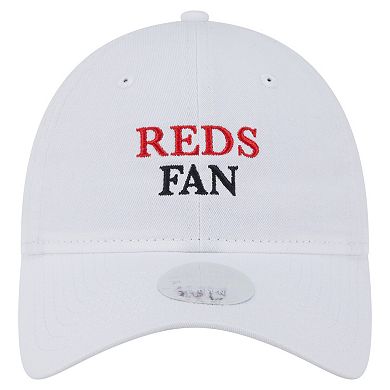 Women's New Era White Cincinnati Reds Team Fan 9TWENTY Adjustable Hat