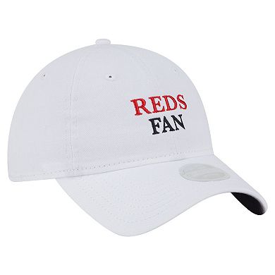 Women's New Era White Cincinnati Reds Team Fan 9TWENTY Adjustable Hat