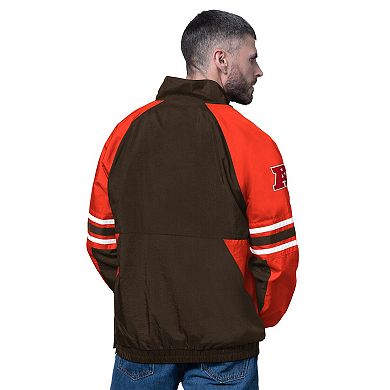 Men's Starter Brown Cleveland Browns Prospect Half-Zip Pullover