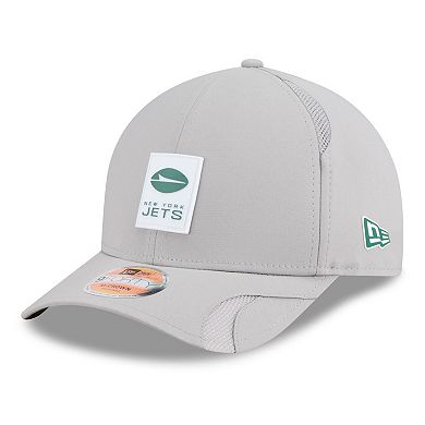Men's New Era Gray New York Jets 2025 Sideline M-Crown 9FORTY Adjustable Hat