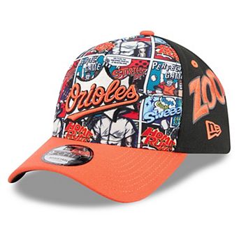 Youth New Era Black/Orange Baltimore Orioles 2025 MLB Diamond Hero Edition A-Frame 9FORTY Adjustable Hat