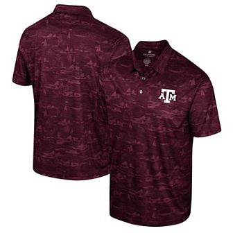 Men's Colosseum Maroon Texas A&M Aggies Daly Print Polo