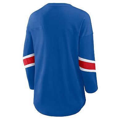 Women's Fanatics Royal New York Giants Redzone 3/4-Sleeve T-Shirt