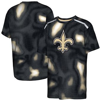 Youth Outerstuff Black New Orleans Saints End Zone Dri-Tek T-Shirt