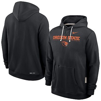 Men's Nike Black Oregon State Beavers 2025 Sideline Standard Issue Dri-FIT Hoodie
