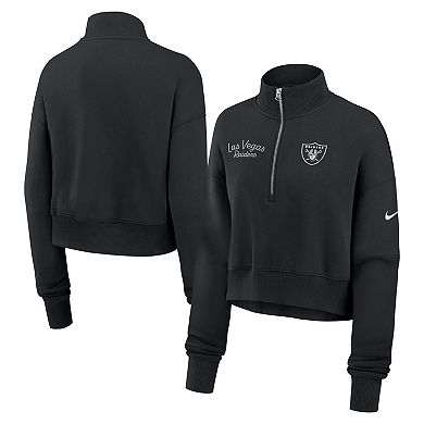 Women's Nike Black Las Vegas Raiders Primetime Phoenix Half-Zip Sweatshirt