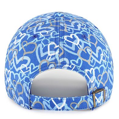 Girls Youth '47 Blue Detroit Lions Mural Clean Up Adjustable Hat