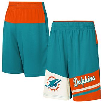 Youth Aqua Miami Dolphins Fandemonium Mesh Shorts