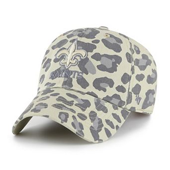 Women's '47 Gray New Orleans Saints Bagheera Clean Up Adjustable Hat
