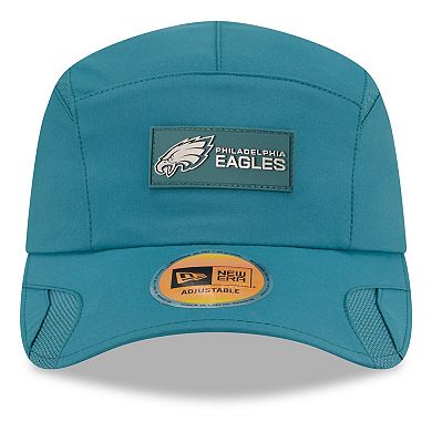 Men's New Era Midnight Green Philadelphia Eagles 2025 Sideline Runner Adjustable Hat