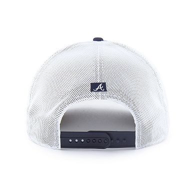 Men's '47 Navy Atlanta Braves Brrr Downburst Mesh Hitch Adjustable Hat