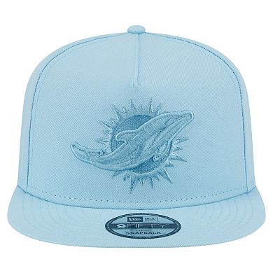 Men's New Era Light Blue Miami Dolphins Color Pack A-Frame 9FIFTY Snapback Hat