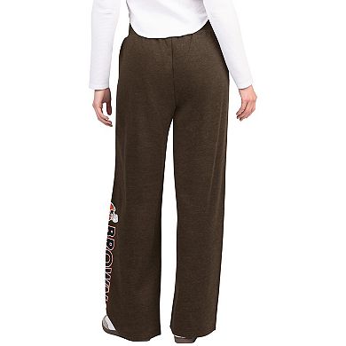 Women's G-III 4Her by Carl Banks Brown Cleveland Browns Field Wide Leg Sweatpants