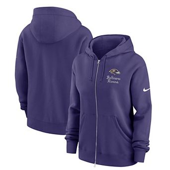 Women's Nike Purple Baltimore Ravens Phoenix Rewind Full-Zip Hoodie