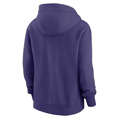 Women's Nike Purple Baltimore Ravens Phoenix Rewind Full-Zip Hoodie