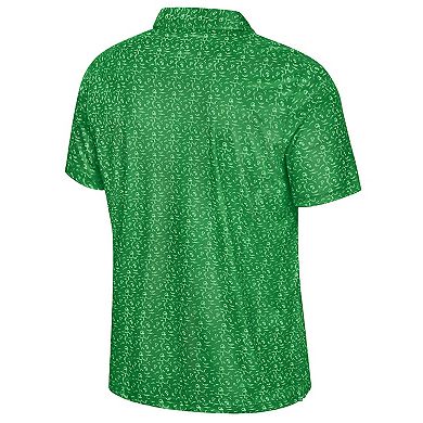 Men's Colosseum Green Oregon Ducks Football Print Polo