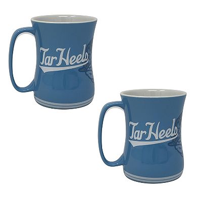 North Carolina Tar Heels 16oz. Sculpted Barista Mug Two-Pack