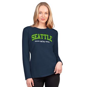 Women's G-III 4Her by Carl Banks College Navy Seattle Seahawks Best Play Long Sleeve T-Shirt