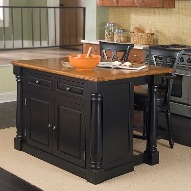 Monarch Black Kitchen Island