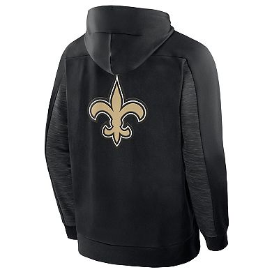 Men's Fanatics Black New Orleans Saints Checkdown Pass Full-Zip Hoodie